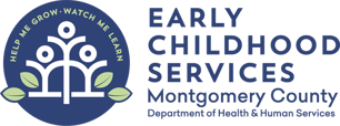 blue green and white logo for Montgomery County Early Childhood Services